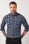 JP1880 Checked Shirt Long Sleeve Kent Collar Anthracite - Herrenhemden - Herrenhemden in großen Größen