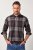 JP1880 Shirt Flannel Long Sleeve Dark Brown - Herrenhemden - Herrenhemden in großen Größen