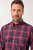 JP1880 Checked Shirt Long Sleeve Red - Herrenhemden - Herrenhemden in großen Größen