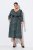 Ulla Popken 841839 Jerseykleid mit Animal-Print und 3/4-Ärmeln Dunkelgrün - Midikleider - Midikleider für Damen in großen Größen