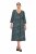 Ulla Popken 841839 Jerseykleid mit Animal-Print und 3/4-Ärmeln Dunkelgrün - Midikleider - Midikleider für Damen in großen Größen