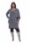 Ulla Popken 841941 Langärmliges Strickkleid Grau meliert - Strickkleider - 