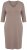 Ulla Popken 841952 Sweatkleid mit V-Ausschnitt Hellbraun - Kleider - Kleider für alle Größen