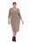 Ulla Popken 841952 Sweatkleid mit V-Ausschnitt Hellbraun - Kleider - Kleider für alle Größen