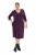 Ulla Popken 841952 Sweatkleid mit 3/4-Ärmeln Pflaume - Midikleider - Midikleider für Damen in großen Größen