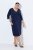 Ulla Popken 841952 Sweatkleid mit V-Ausschnitt Dunkelblau - Kleider - Kleider für alle Größen