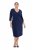 Ulla Popken 841952 Sweatkleid mit V-Ausschnitt Dunkelblau - Kleider - Kleider für alle Größen