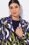 Ulla Popken 842680 Gemusterter Jerseyblazer aus Punto di Roma Dunkelblau - Blazer - Blazer in großen Größen für Damen