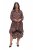 Ulla Popken 842979 Kleid mit Animal-Print Braun - Midikleider - Midikleider für Damen in großen Größen