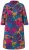 Ulla Popken 843180 Geblümtes Jerseykleid Petrol - Kleider - Kleider für alle Größen