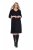 Ulla Popken 843326 Sweatkleid mit 3/4-Ärmeln Schwarz - Sweatkleider - 