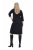 Ulla Popken 843326 Sweatkleid mit 3/4-Ärmeln Schwarz - Sweatkleider - 