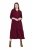 Ulla Popken 843383 Cordkleid mit 3/4-Ärmeln Weinrot - Maxikleider - Maxikleider in großen Größen