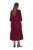 Ulla Popken 843383 Cordkleid mit 3/4-Ärmeln Weinrot - Maxikleider - Maxikleider in großen Größen