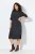 Ulla Popken 843592 Langärmliges Kleid Anthrazit - Strickkleider - 