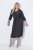 Ulla Popken 843595 Wickelkleid mit 3/4-Ärmeln Grau meliert - Midikleider - Midikleider für Damen in großen Größen