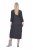 Ulla Popken 843595 Wickelkleid mit 3/4-Ärmeln Grau meliert - Midikleider - Midikleider für Damen in großen Größen