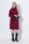 Ulla Popken 843627 Langärmliges Strickkleid mit Rollkragen Weinrot - Midikleider - Midikleider für Damen in großen Größen