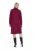 Ulla Popken 843627 Langärmliges Strickkleid mit Rollkragen Weinrot - Midikleider - Midikleider für Damen in großen Größen