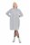 Ulla Popken 844233 Langärmliges Strickkleid mit Rollkragen Grau meliert - Strickkleider - 