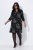 Ulla Popken 844739 Kleid mit 3/4-Ärmeln Schwarz - Midikleider - Midikleider für Damen in großen Größen