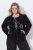 Ulla Popken 844839 Kurze Jacke mit Schneeflocken-Stickerei Dunkelblau - Jacken - Damenjacken in großen Größen
