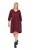 Ulla Popken 844945 Jerseykleid in A-Linie mit V-Ausschnitt Pflaume - Jerseykleider - 