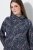Ulla Popken 844993 Gemustertes Sweatkleid Dunkelblau - Sweatkleider - 