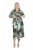 Ulla Popken 845122 Gemustertes Midikleid mit Taschen Türkis - Midikleider - Midikleider für Damen in großen Größen