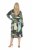 Ulla Popken 845122 Gemustertes Midikleid mit Taschen Türkis - Midikleider - Midikleider für Damen in großen Größen