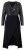 Ulla Popken 845151 Gestreiftes Kleid mit V-Ausschnitt Schwarz - Abendkleider - Abendkleider in großen Größen