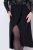 Ulla Popken 845151 Gestreiftes Kleid mit V-Ausschnitt Schwarz - Abendkleider - Abendkleider in großen Größen