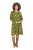 Ulla Popken 845190 Geblümtes Jerseykleid Türkis - Jerseykleider - 