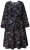 Ulla Popken 845287 Gemustertes Midikleid Schwarz - Midikleider - Midikleider für Damen in großen Größen