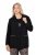 Ulla Popken 845336 Oversize-Stretchblazer mit zwei Knöpfen Schwarz - Blazer - Blazer in großen Größen für Damen