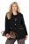 Ulla Popken 845336 Oversize-Stretchblazer mit zwei Knöpfen Schwarz - Blazer - Blazer in großen Größen für Damen