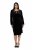 Ulla Popken 845573 Langärmliges Samtkleid Schwarz - Abendkleider - Abendkleider in großen Größen