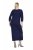 Ulla Popken 845705 Jerseykleid Dunkelblau - Midikleider - Midikleider für Damen in großen Größen