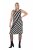 Ulla Popken 845784 Gestreiftes Strickkleid Schwarz - Sommerkleider - Sommerkleider in großen Größen