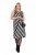 Ulla Popken 845784 Gestreiftes Strickkleid Schwarz - Sommerkleider - Sommerkleider in großen Größen