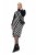 Ulla Popken 845784 Gestreiftes Strickkleid Schwarz - Sommerkleider - Sommerkleider in großen Größen