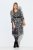 Ulla Popken 845825 Geblümtes Midikleid mit 3/4-Ärmeln Schwarz - Midikleider - Midikleider für Damen in großen Größen
