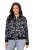Ulla Popken 845841 Geblümte Wendejacke mit College-Kragen Schwarz - Jacken - Damenjacken in großen Größen