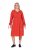 Ulla Popken 845863 Gestreiftes Midikleid mit Bindegürtel Koralle - Midikleider - Midikleider für Damen in großen Größen