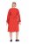 Ulla Popken 845863 Gestreiftes Midikleid mit Bindegürtel Koralle - Midikleider - Midikleider für Damen in großen Größen