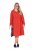 Ulla Popken 845863 Gestreiftes Midikleid mit Bindegürtel Koralle - Midikleider - Midikleider für Damen in großen Größen