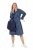 Ulla Popken 845863 Gestreiftes Kleid mit V-Ausschnitt Dunkelblau - Kleider - Kleider für alle Größen