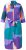 Ulla Popken 846351 Gemustertes Hemdblusenkleid Flieder - Midikleider - Midikleider für Damen in großen Größen