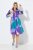 Ulla Popken 846351 Gemustertes Hemdblusenkleid Flieder - Midikleider - Midikleider für Damen in großen Größen