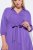 Ulla Popken 846373 Sweatkleid in A-Linie mit 3/4-Ärmeln Flieder - Kleider - Kleider für alle Größen